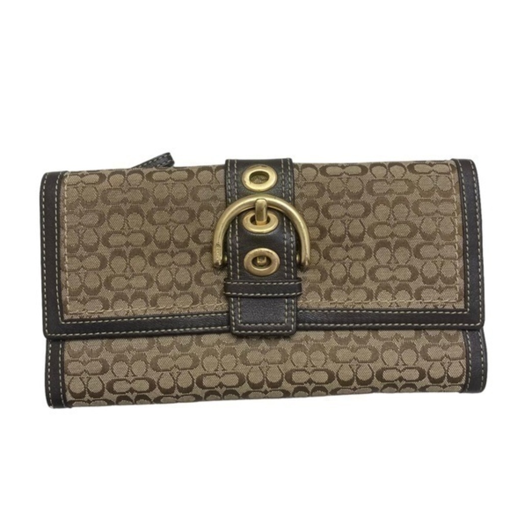 Coach vintage y2k soho brown mini c signature wallet